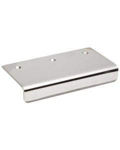 Sugatsune SND-120/M SND 304 Stainless Steel Edge Pull Handle, Mirror Finish, Threaded Holes, Rectangular Grip, 3-35/64" Center To Center, 2-3/8" Projection (Pack of 1)