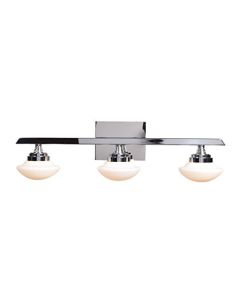 Access Lighting 62492LEDDBT-SSLC-CH/OPL 62492LEDD-CH/Opl Atomiser 3 LED Bath Light with Opal Glass Shade, 25" W, Chrome