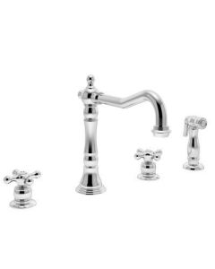 Symmons S-2650-2 Carrington Double Handle Kitchen Faucet with Handspray Finish: Chrome, Flow Rate: 2.2 gpm