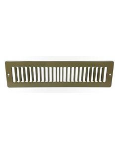 Hart & Cooley 011303 10" x 2" (Width x Height Wall Opening Size) Toe-Space Grille 420 Series in Golden Sand