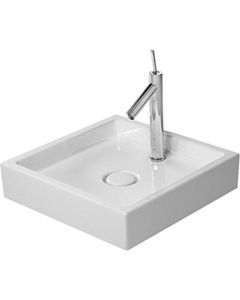 Duravit 0387470027 Wash Bowl Square Starck 1 47Cm White 1 Tap Hole, Grounded