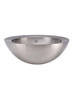 Decolav 1228-P DECOLAV Simin Stainless Steel Round Above-Counter Vessel Sink with Overflow, Polished