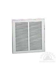 Hart & Cooley 043509 16" x 16" (Width x Height Wall Opening Size) Sidewall/Ceiling Return Air Filter Grille 673 Series in White