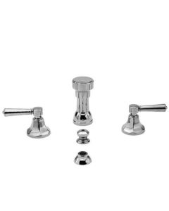 Newport Brass 1209/15S 1209 Metropole Double Handle Widespread Bidet Faucet with Vacuum B, Satin Nickel