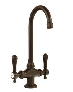 Newport Brass 1038/15S 1038 Double Handle Bar Faucet with Metal Lever Handles, Satin Nickel