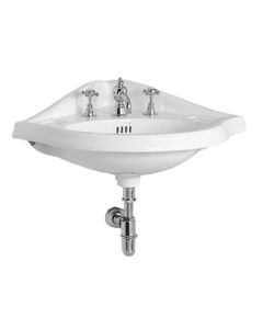 Whitehaus AR884-W China Series Wall Mount Lavatory Sink with Single Faucet Hole