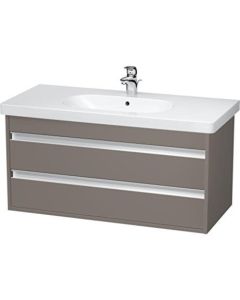 Duravit KT664804343 Ketho 39.38" L X 17.88" W X 18.88" H Wall-Mount Vanity Unit in Basalt