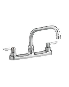 American Standard 6408.140.002 Monterrey Top Mount 1.5 Gpm Gooseneck Kitchen Faucet with VR Metal Lever Handles Less Side Spray, Polished Chrome