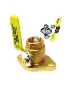 Webstone 40404 Threaded Isolator Flange Valve, 1" Size, Brass