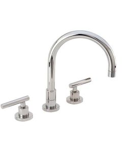 Newport Brass 9901L/26 9901L East Linear Double Handle Widespread Kitchen Faucet with Met, Polished Chrome