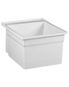 Fiat L7 Laundry Tub, Wall, White, 20 In L, 24 In W