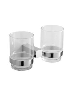 Isenberg HS5130CP XS1004CP Accessories Double Tumbler Holder, XS1004, Polished Chrome