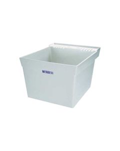 Mustee 17W Utilatub Laundry Tub Wall Mount, 23.5-Inch x 23-Inch, White