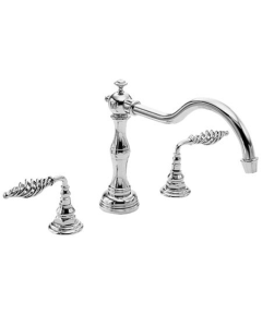 Newport Brass 3-2106/15S Fairfiled Double Handle Roman Tub Deck Trim in Satin Nickel (Rough Sold Separately)