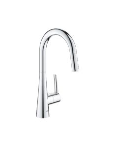 Grohe 32226DC3 Zedra Single-Handle Pull Down Kitchen Faucet Dual Spray 1.75 GPM in Supersteel
