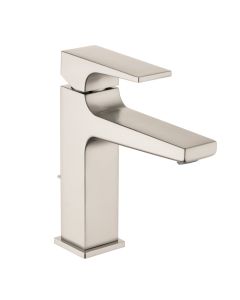 Hansgrohe 32527821 Metropol Single-Hole Faucet 110 with Lever Handle and Pop-Up Drain, 0.5 GPM in Brushed Nickel