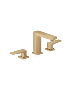 Hansgrohe 32516141 Metropol Widespread Faucet 110 with Lever Handles and Pop-Up Drain, 1.2 GPM in Brushed Bronze