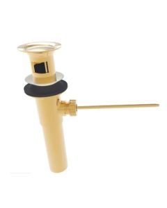 Brasstech 325/24 Lavatory Pop-Up Drain Assembly with overflow in Polished Gold PVD