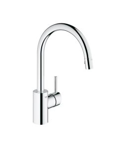Grohe 32665001 Concetto Single-Handle Pull Down Kitchen Faucet Dual Spray 1.75 Gpm in Starlight Chrome