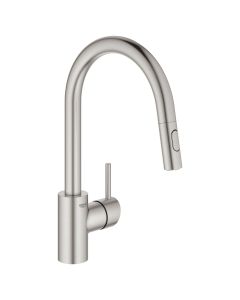 Grohe 32665DC3 Concetto Single-Handle Pull-Down Kitchen Faucet Dual Spray 1.75 Gpm In Supersteel Infinity