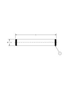 Newport Brass 32734 1-1/4" x 8" Lavatory Drain Tail Piece (Replacement 327034)