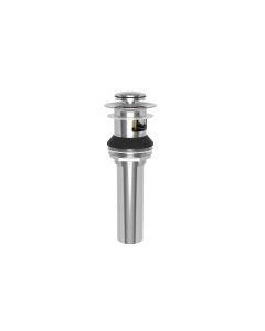 Brasstech 330/26 Push Down Pop-Up Lavatory Drain with Overflow Holes in Polished Chrome