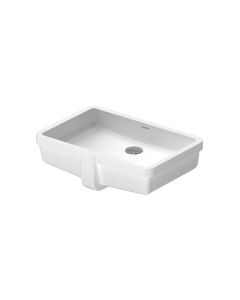 Duravit 0330480017 Vero 19 1/8" Undermount Basin with Overflow Without Faucet Deck in White