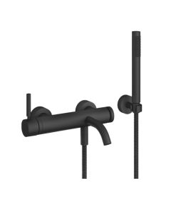 Dornbracht 33233660-33 Meta 3.7 GPM Wall Mounted Single Lever Tub Mixer with 1.8 GPM Hand Shower Set in Matte Black