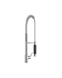 Dornbracht 33860875-000010 Tara Ultra 1.5 GPM Deck Mounted Profi Single Handle Pre-Rinse Pull Down Kitchen Faucet with Swivel Spout and Cartridge in Chrome