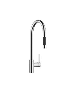 Dornbracht 33870875-000010 Tara Ultra 1.5 GPM Deck Mounted Single Lever Pull Down Kitchen Faucet with Spray Function in Polished Chrome