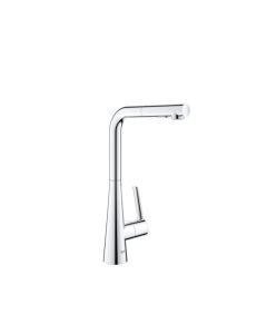 Grohe 33893002 Zedra Single-Handle Pull-Out Kitchen Faucet Dual Spray 1.75 Gpm In Starlight Chrome