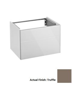 Keuco 34050140000 Royal Reflex Vanity Unit For Drop-In Washbasin With 1 Pull-Out Compartment in Front Truffle Glass / Corpus Silk Matt Truffle