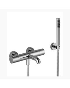 Dornbracht 34233979-00 Generic Round Meta.02 1/2" Bath Thermostat For Wall Mounting With Shower Set In Chrome