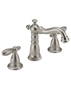 Delta 3555-SSMPU-DST Victorian Two Handle Widespread Bathroom Faucet In Stainless