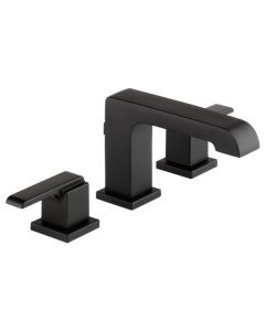 Delta 3567-BLMPU-DST Ara Two Handle Widespread Bathroom Faucet In Matte Black