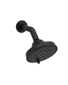 Riobel 356BK, 2 GPM, 5" Multi Function Rain Shower Head with Arm in Matte Black