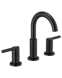 Delta 35749LF-BL Nicoli™ 1.2 GPM Two Handle Widespread Bathroom Faucet in Matte Black