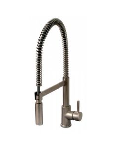 Harrington Brass Works 36-218-015 Cambridge Kitchen Faucet with Flexible Hose & Shower Spray in Satin Nickel