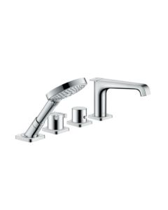 Axor 36413001 Citterio E 4-Hole Thermostatic Roman Tub Set Trim with 1.75 GPM Handshower in Chrome