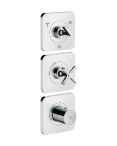 Axor 36704001 Citterio E Thermostatic 3-Function Trim Module, 15"x5" in Chrome