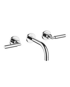 Dornbracht 36707882-000010 Tara 1.2 GPM Wall Mounted Three Holes Bathroom Faucet without Drain in Chrome