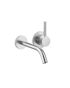 Dornbracht 36860660-930010 Meta 1.5 GPM Wall Mounted Single Lever Handle Bathroom Faucet without Pop Up Drain in Brushed Chrome