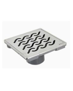 ACO 37080 ShowerPoint Wavy ShowerDrain in Stainless Steel