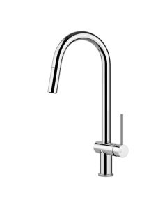 Gessi PF37231#031 Oxygene 1.75 GPM Deck Mounted Single Handle Pull Down Kitchen Faucet in Chrome