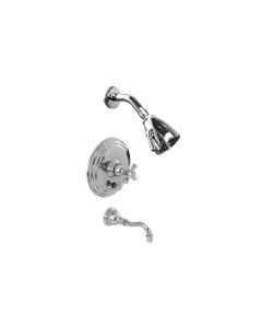 Newport Brass 3-7302/26 Single Handle Tub and Shower Valve Trim Kit with Single Fun in Polished Chrome (cross handle not included)