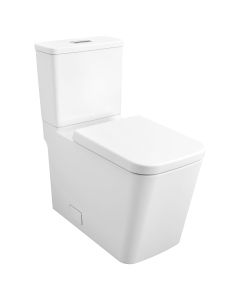 Grohe 39661000 Eurocube Two-Piece Dual Flush Right Height Elongated Toilet with Seat in Alpine White