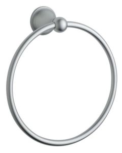 Grohe 40158RR0 Seabury 8-Inch Towel Ring, Velour Chrome with Chrome Accent #40158RR0