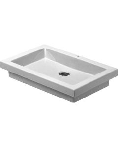 Duravit 0317580000 Universal 22-7/8" L X 16-3/8" W X 3-3/4" H Rectangular Drop-in Bathroom Sink without Faucet Hole in White
