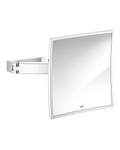 Grohe 40808000 Grohe Selection Cube Cosmetic Mirror, Starlight Chrome