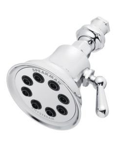 Speakman S-3015 Retro Anystream Solid Brass High Pressure Adjustable Shower Head, Polished Chrome